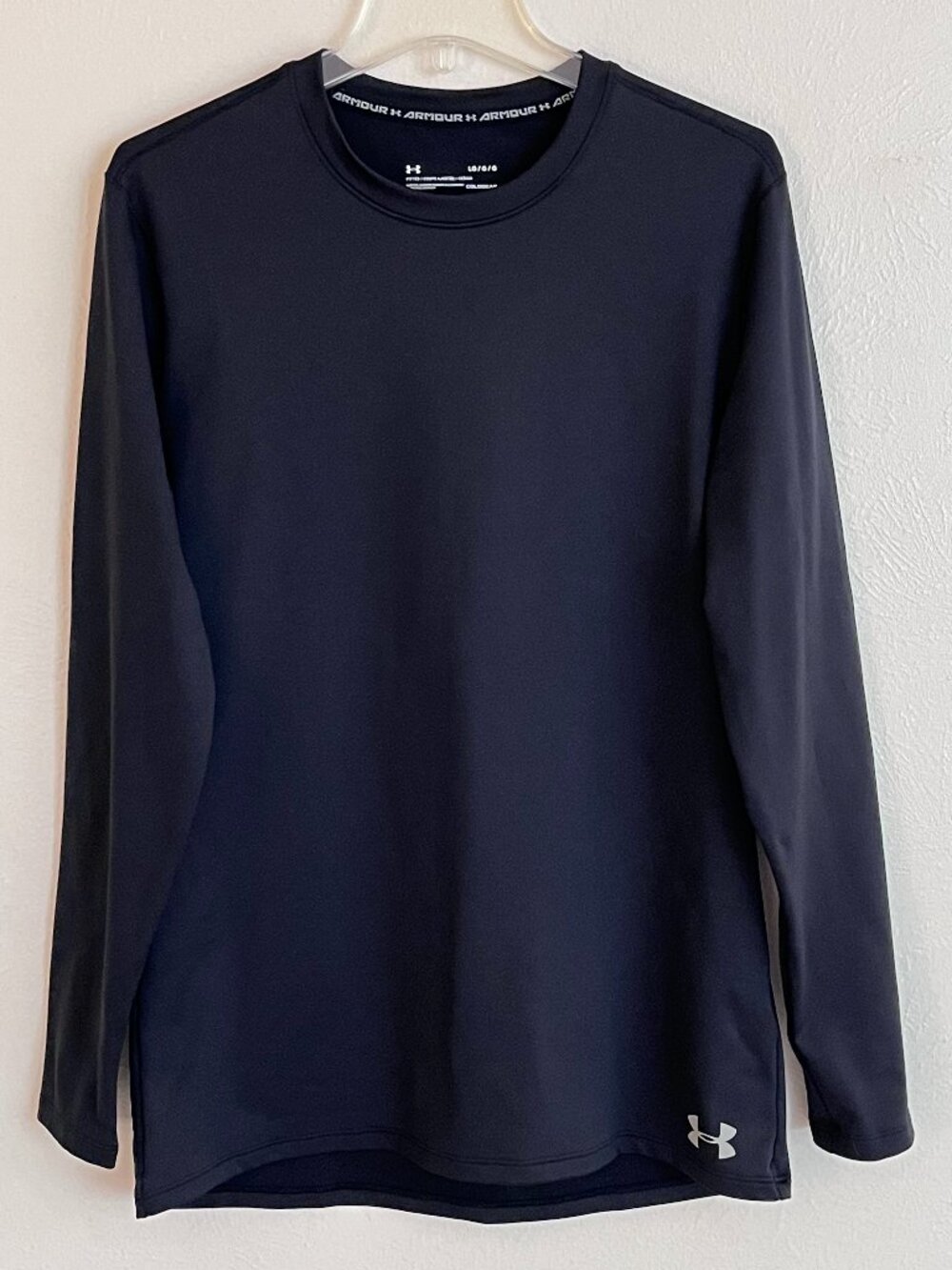 Under Armour Men's ColdGear Black Fitted Crewneck Shirt L Baselayer Outdoors